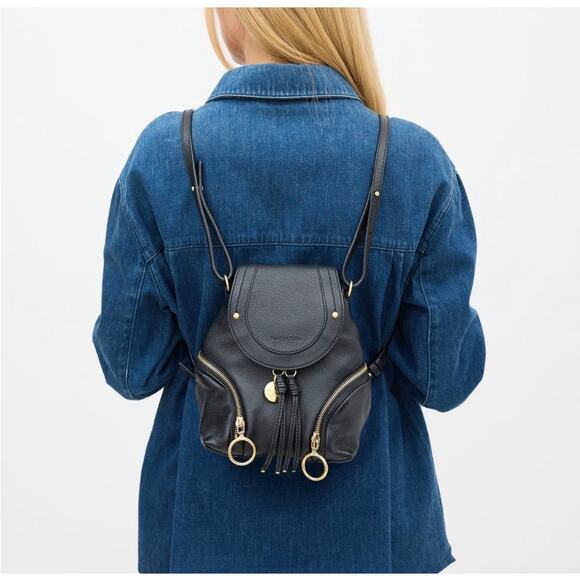 See By Chloe Handbags - See By Chloe Olga Black Leather Mini Backpack W/ Dustbag Goth Emo